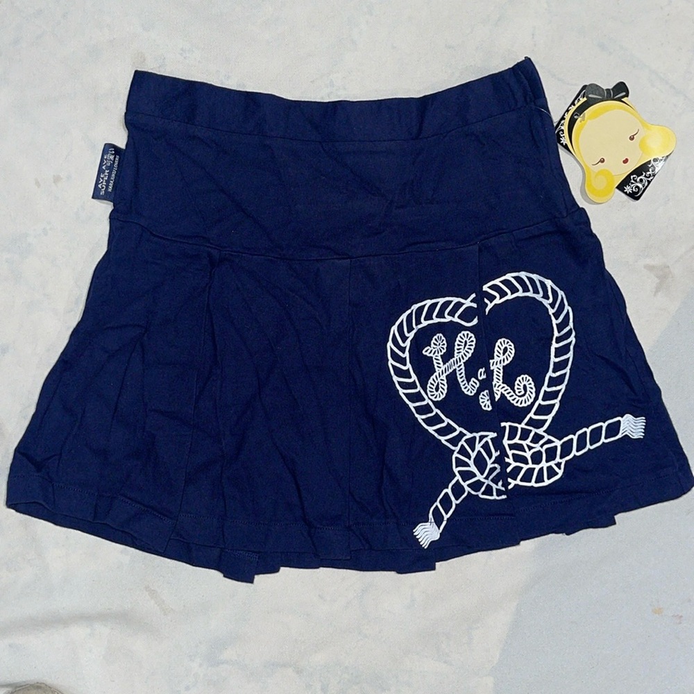 New Gwen Stefani Harajuku Lovers Nautical Anchor Blue Skirt Young  Girls 14